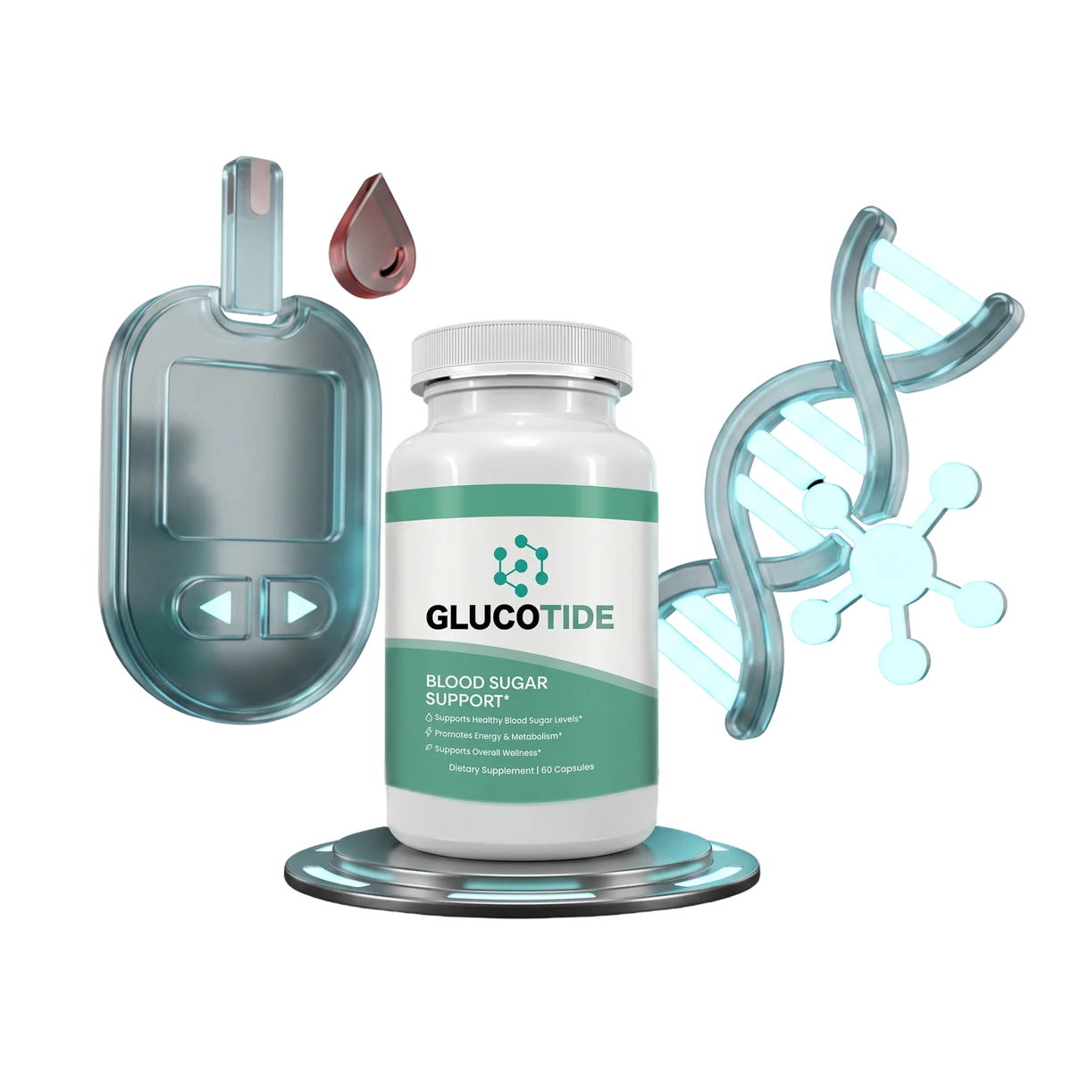 Glucotide Blood Sugar Support — Front Label